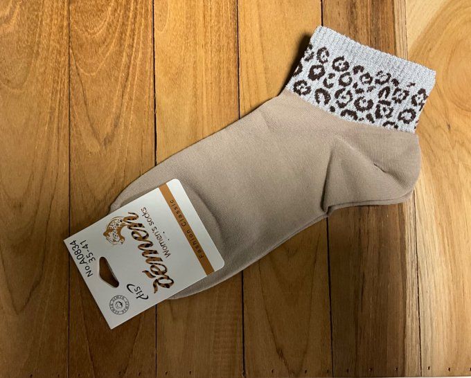 Chaussette léopard lurex 