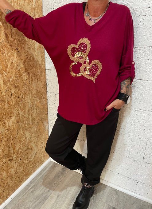 Pull cœur 