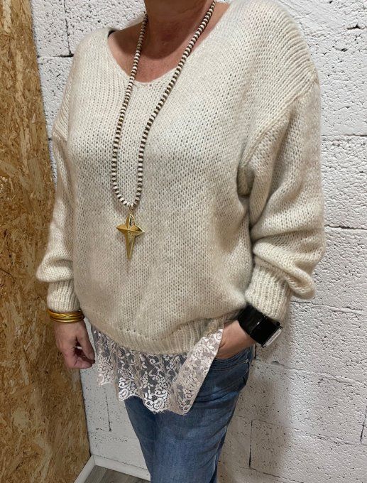 Pull dentelle 