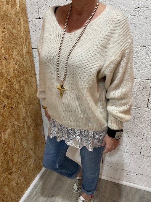 Pull dentelle 