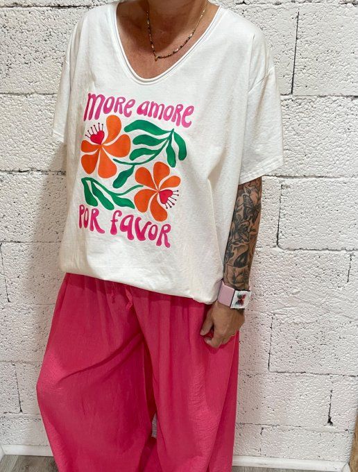 T-shirt floral More Amore 
