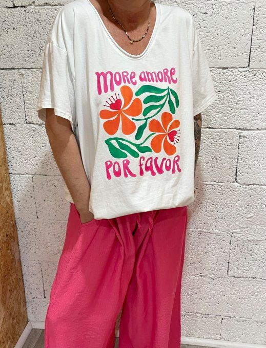 T-shirt floral More Amore 