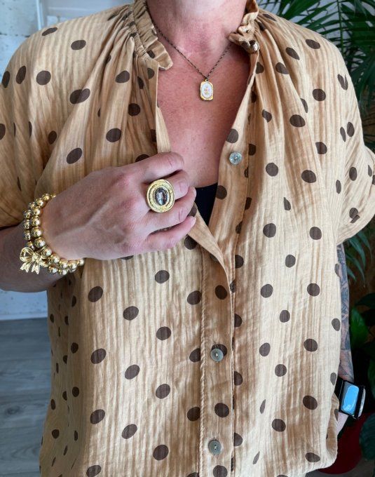 Chemise à pois 