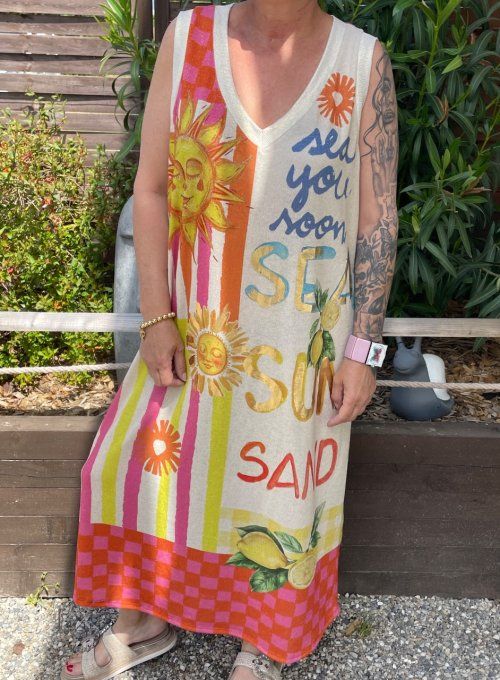 Robe lurex soleil