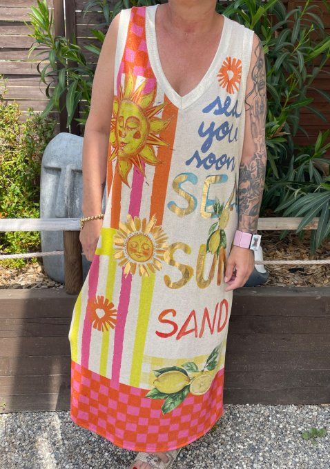 Robe lurex soleil