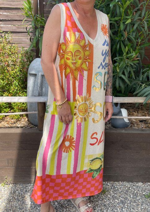 Robe lurex soleil