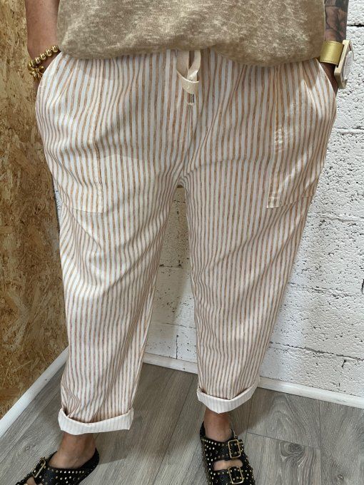 Pantalon à rayures 
