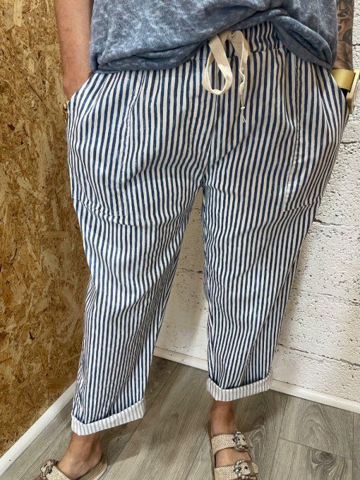 Pantalon à rayures 