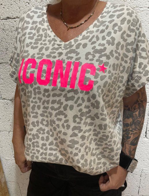 T-shirt ICONIC léopard 
