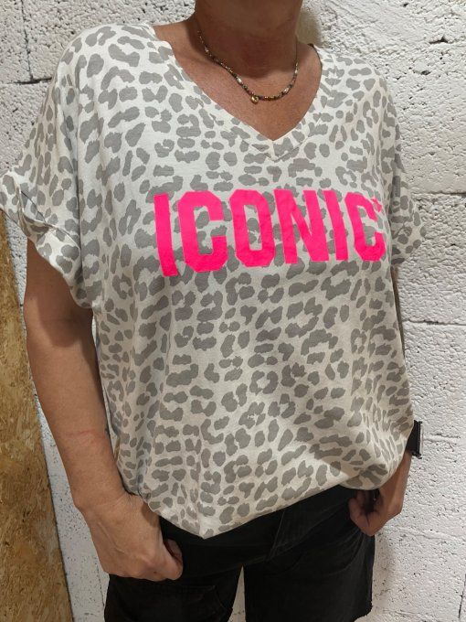 T-shirt ICONIC léopard 