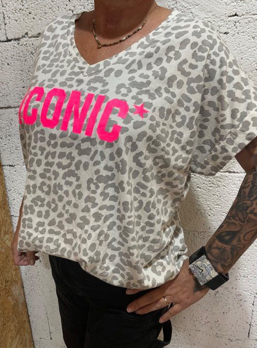 T-shirt ICONIC léopard 