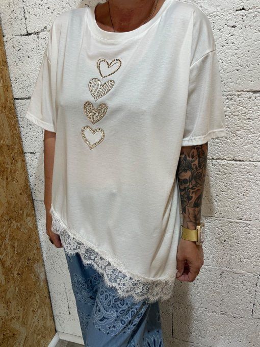 T-shirt cœur 