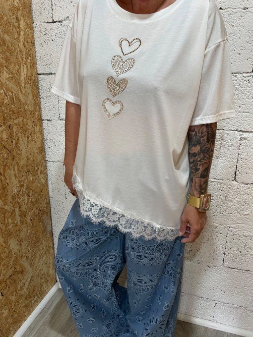T-shirt cœur 