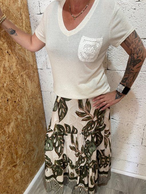 Jupe longue tropical 