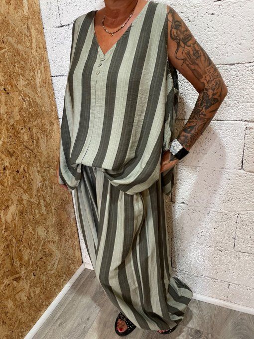 Pantalon rayé 