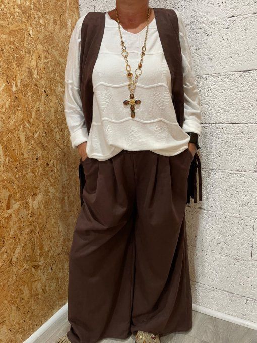 Pantalon suédine 