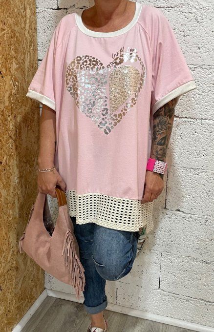 T-shirt cœur 
