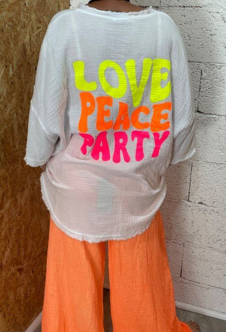Tunique LOVE PEACE PARTY 