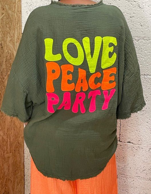 Tunique LOVE PEACE PARTY 
