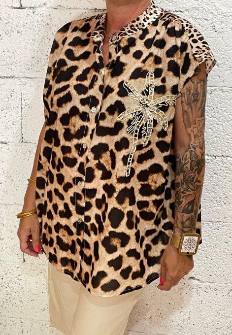 Chemise Léo palmier 