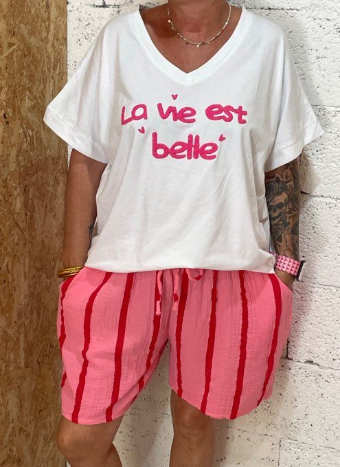 T-shirt LA VIE EST BELLE 