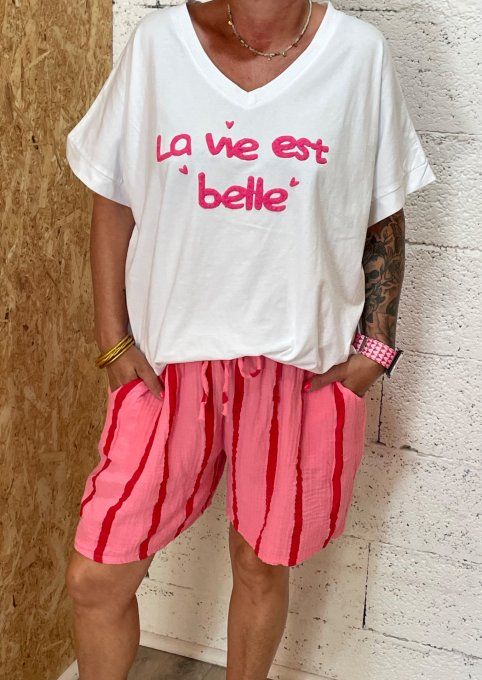 T-shirt LA VIE EST BELLE 