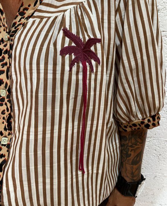 Chemise Léo palmier 
